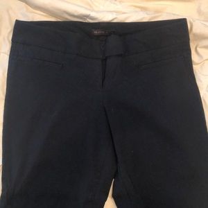 Stretch black capri work pants